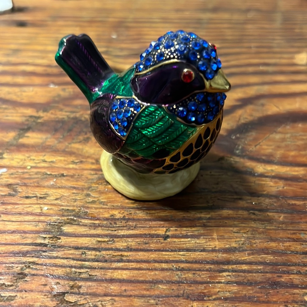 Bird Limoges with rhinestones